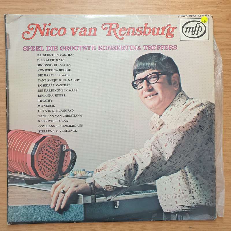 Nico van Rensburg - Speel die Grootste Konsertina Treffers - Vinyl LP Record - Very-Good+ Quality...