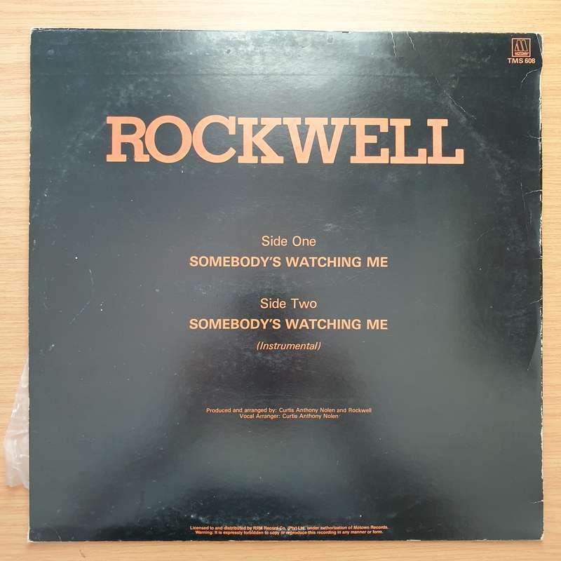 Rockwell  Somebody's Watching Me - Vinyl LP Record - Very-Good+ Quality (VG+) (verygoodplus)