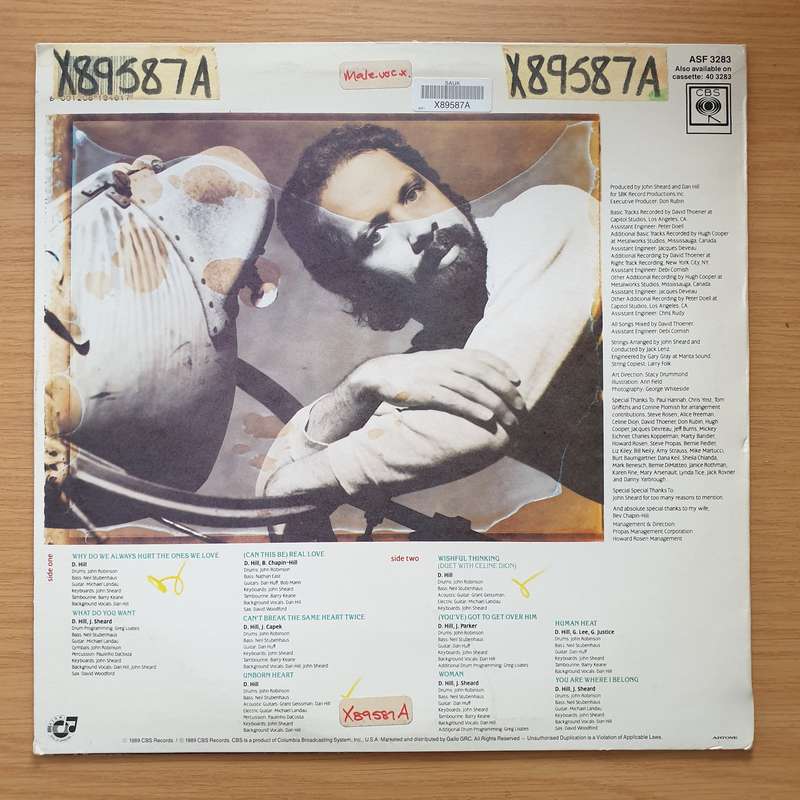 Dan Hill  Real Love - Vinyl LP Record - Very-Good+ Quality (VG+) (verygoodplus)