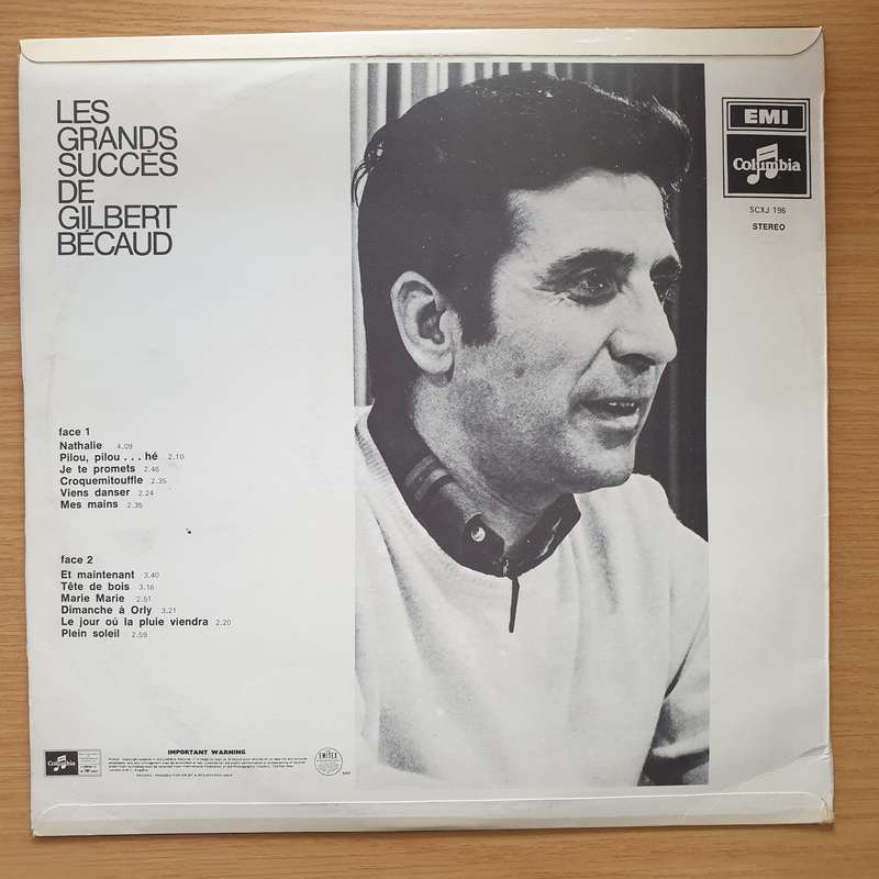 Gilbert Bécaud  Les Grands Succès - Vinyl LP Record - Very-Good+ Quality (VG+) (verygoodplus)