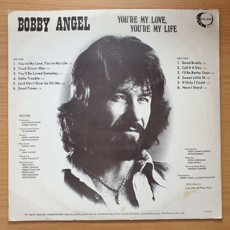 Bobby Angel  You're My Love, You're My Life - Vinyl LP Record - Very-Good+ Quality (VG+) (very...