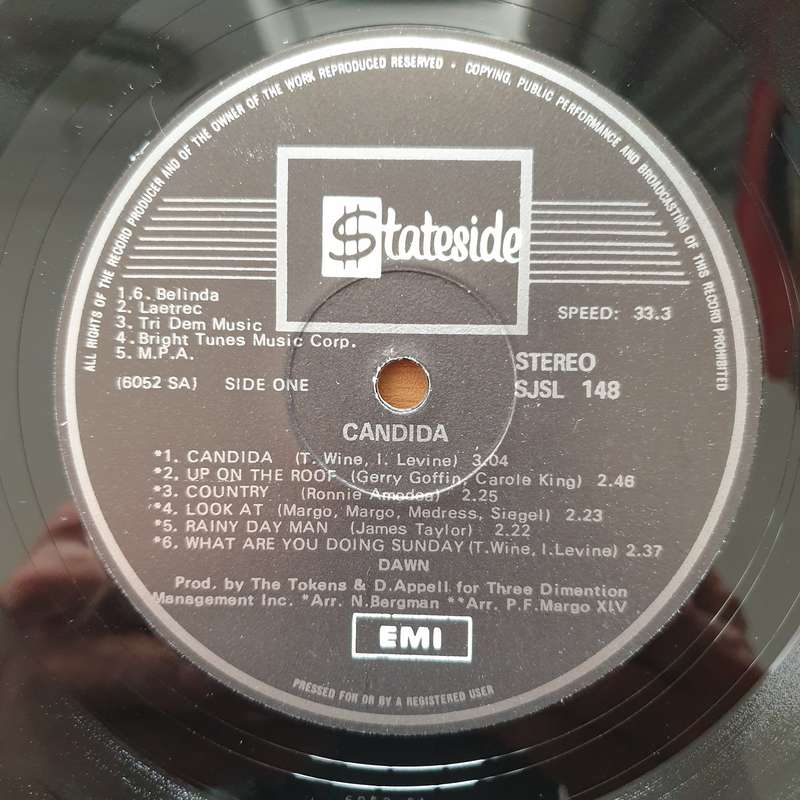Candida - Dawn - Vinyl LP Record - Very-Good+ Quality (VG+)