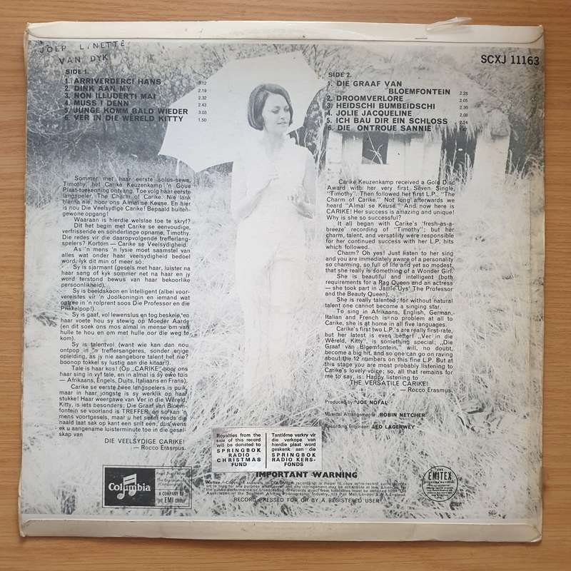 Carike Keuzenkamp  Carike - Vinyl LP Record - Very-Good+ Quality (VG+) (verygoodplus)