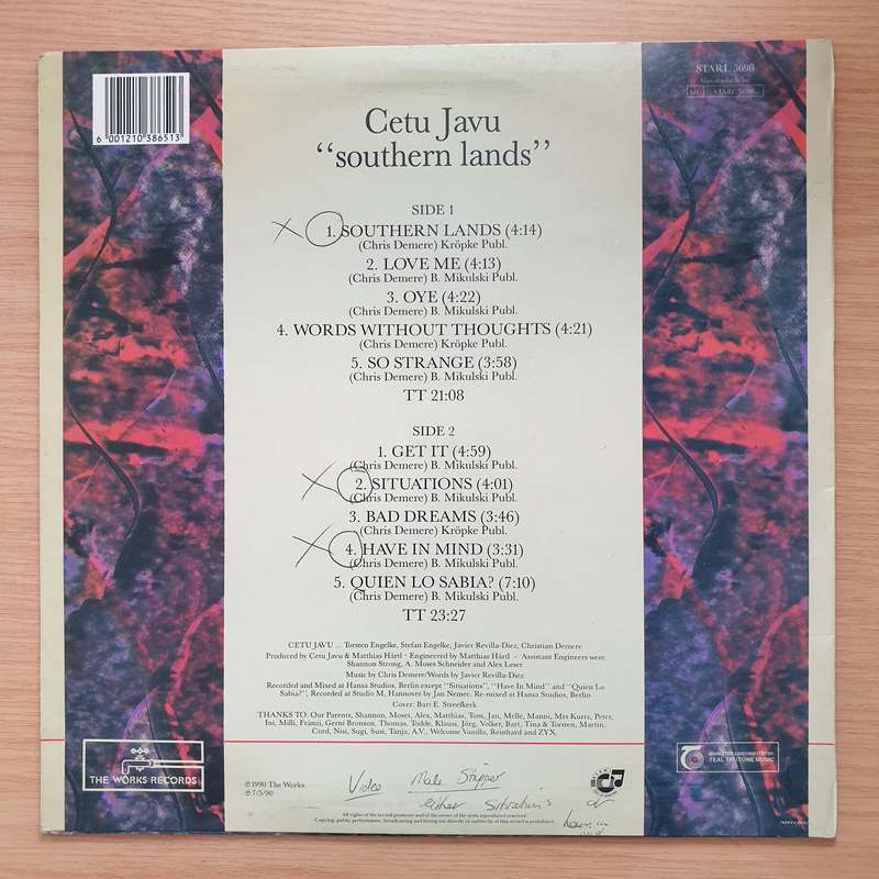 Cetu Javu  Southern Lands - Vinyl LP Record - Very-Good+ Quality (VG+) (verygoodplus)