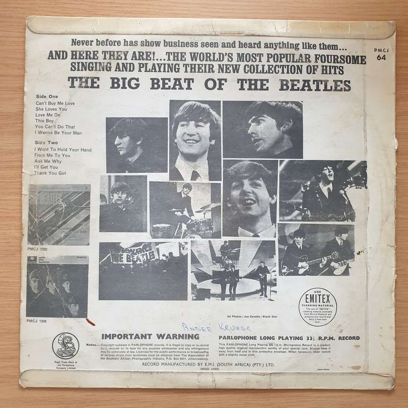 The Beatles  The Big Beat Of The Beatles  - Vinyl LP Record - Very-Good- Quality (VG-) (minus)