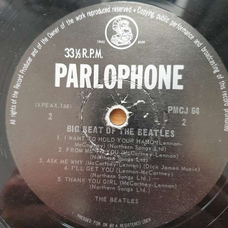 The Beatles  The Big Beat Of The Beatles  - Vinyl LP Record - Very-Good- Quality (VG-) (minus)