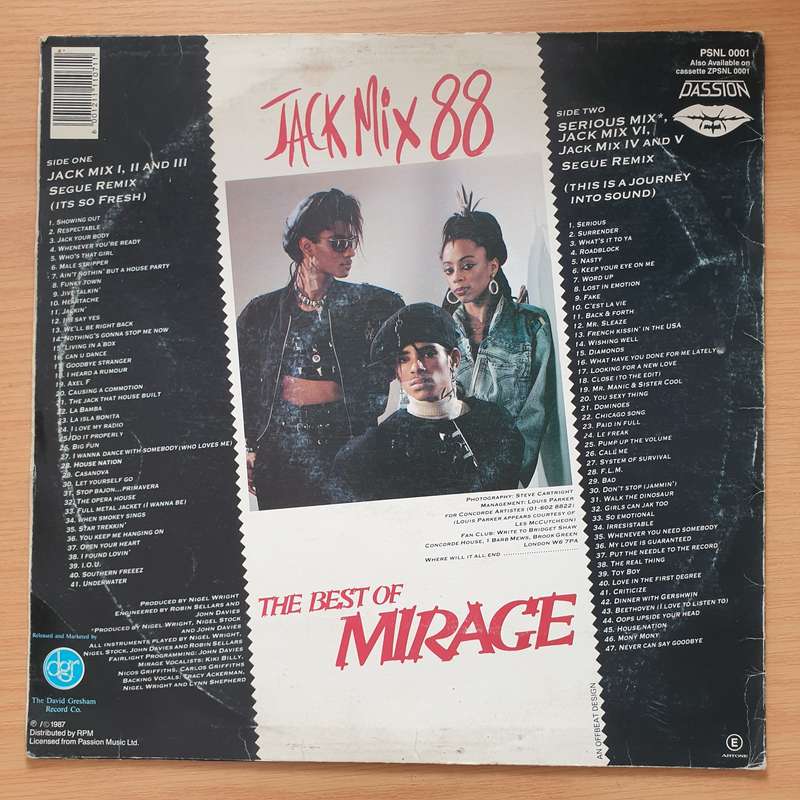 Mirage  Jack Mix 88 - The Best Of Mirage - 88 Non Stop Hits - Vinyl LP Record - Very-Good- Qua...