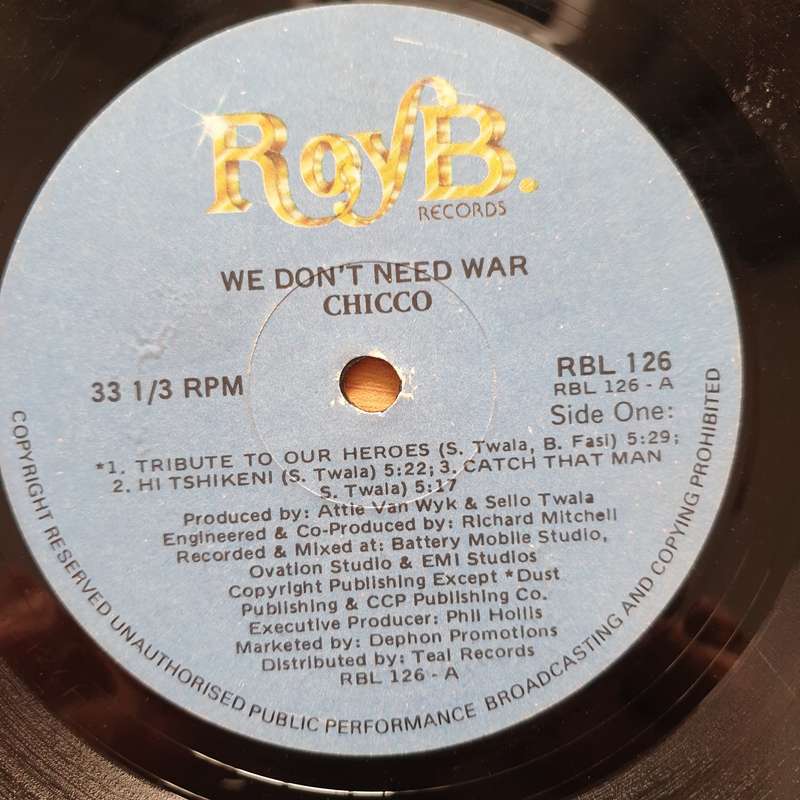 Chico - We Don't Need War - Vinyl LP Record - Good+ Quality (G+) (gplus)