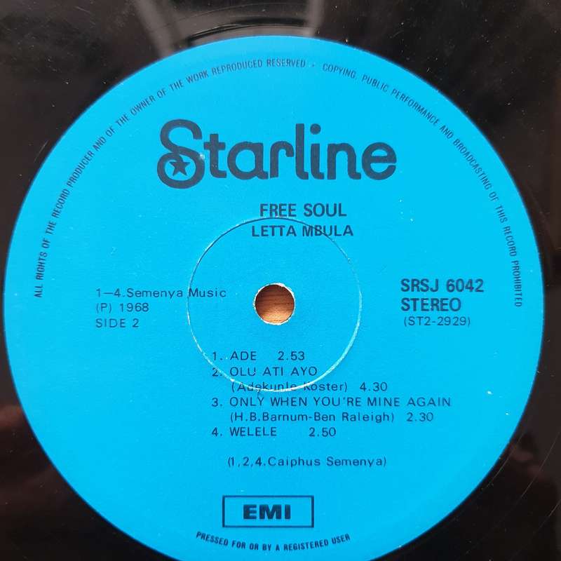 Letta Mbulu  Free Soul - Vinyl LP Record - Good+ Quality (G+) (gplus)