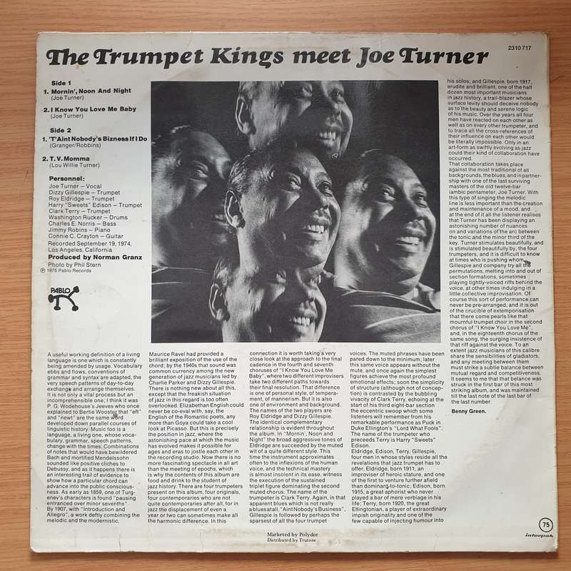 The Trumpet Kings & Joe Turner  The Trumpet Kings Meet Joe Turner  - Vinyl LP Record - Good+ Q...