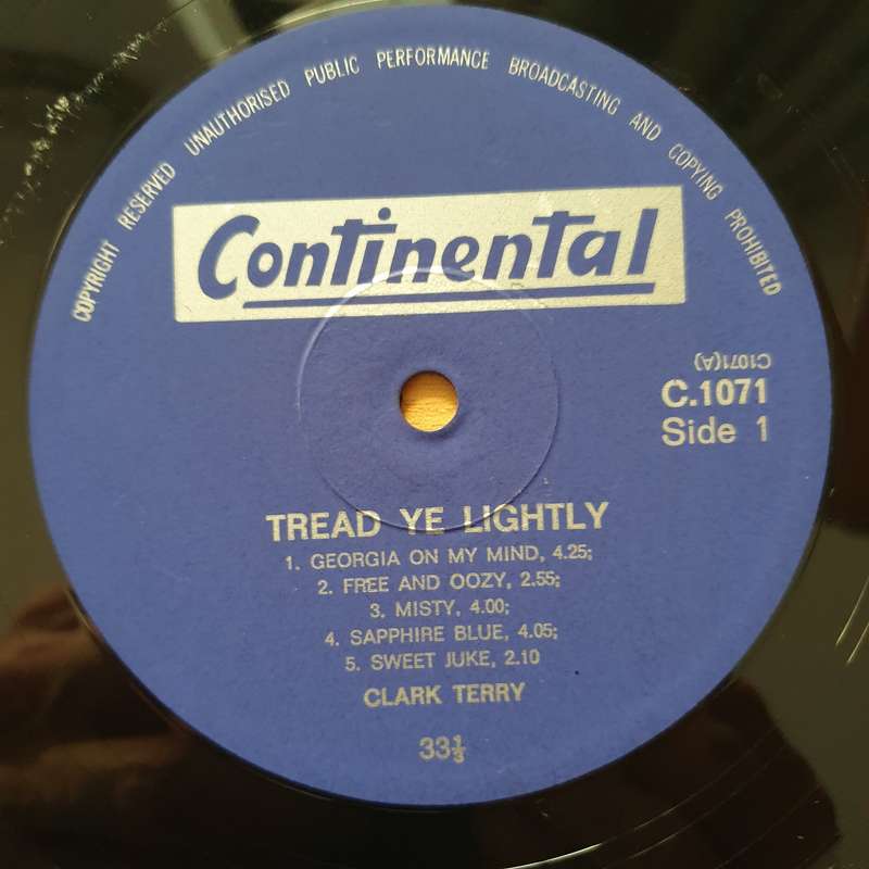 Clark Terry  Tread Ye Lightly - Vinyl LP Record - Very-Good+ Quality (VG+)
