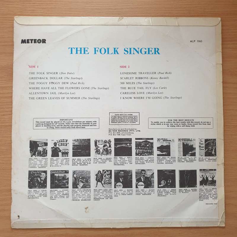The Folk SInger -  Vinyl LP Record - Very-Good Quality (VG) (verygood)