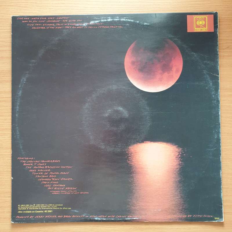 Carlos Santana  Havana Moon  Vinyl LP Record - Very-Good+ Quality (VG+) (verygoodplus)