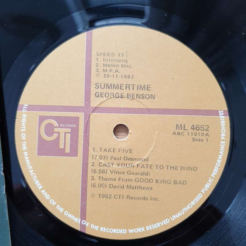 George Benson  Summertime  Direct Cut from Original Analogue - Remastered by Van Gelder - V...