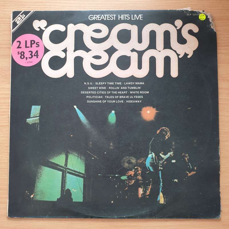 Cream  Cream's Cream Greatest Hits Live (Rhodesia/Zimbabwe) - Double Vinyl LP Record - Very-Go...