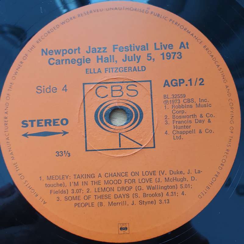 Ella Fitzgerald  Newport Jazz Festival Live At Carnegie Hall, July 5, 1973 - Double Vinyl LP R...
