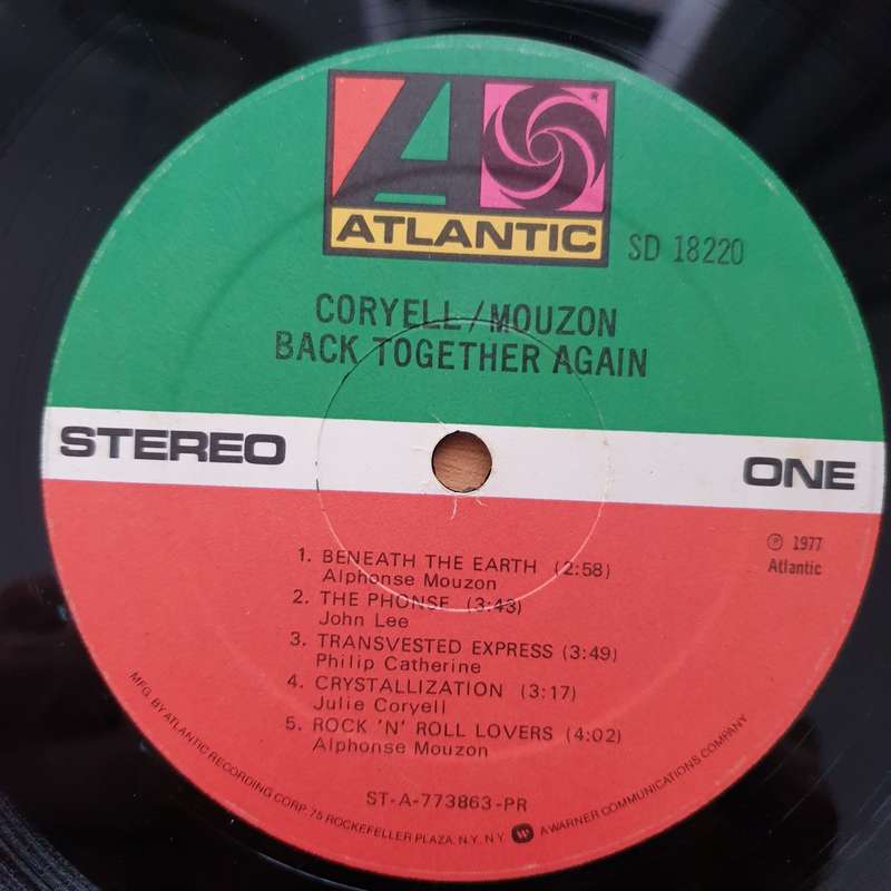 Coryell / Mouzon  Back Together Again - Vinyl LP Record - Very-Good+ Quality (VG+) (verygoodplus)