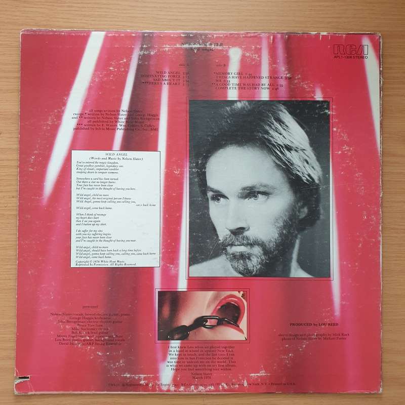 Nelson Slater  Wild Angel - Vinyl LP Record - Very-Good+ Quality (VG+) (verygoodplus)