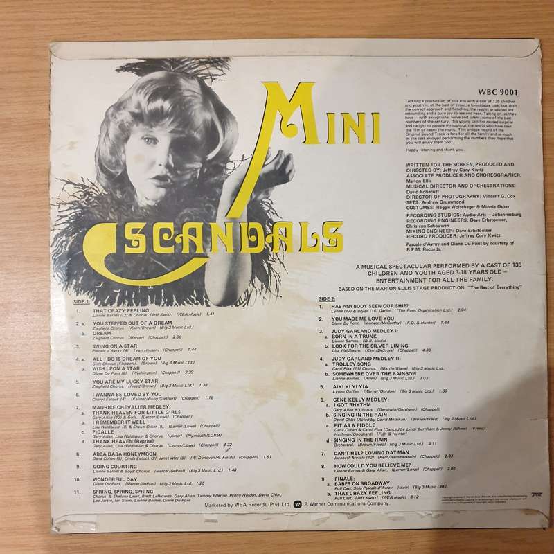 Mini Scandals Soundtrack- An All South African Music Spectacular - Vinyl LP Record - Very-Good+ Q...