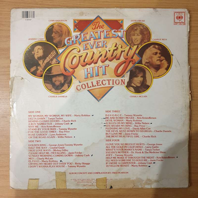 The Greatest Ever Country Hit Collection - 36 All Time Country Hits - Double Vinyl LP Record - Go...
