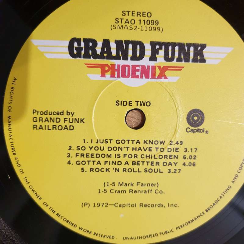 Grand Funk  Phoenix - Vinyl LP Record - Very-Good+ Quality (VG+) (verygoodplus)