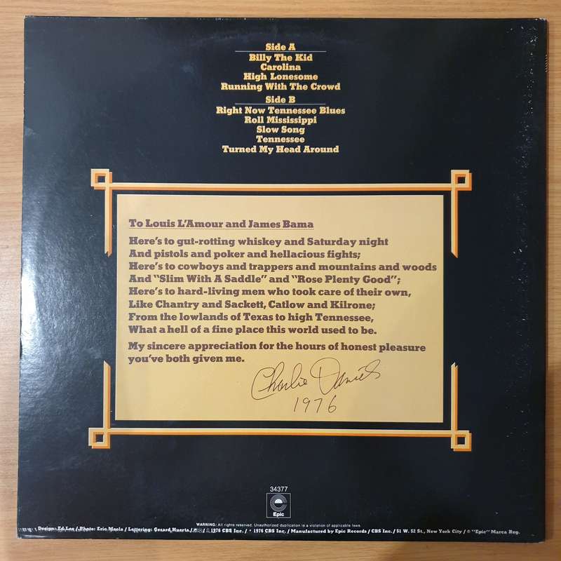 The Charlie Daniels Band  High Lonesome - Vinyl LP Record - Very-Good+ Quality (VG+) (verygood...