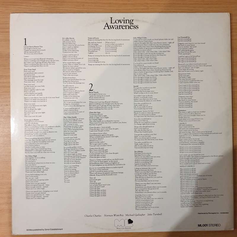 Loving Awareness  Loving Awareness - Vinyl LP Record - Very-Good+ Quality (VG+) (verygoodplus)