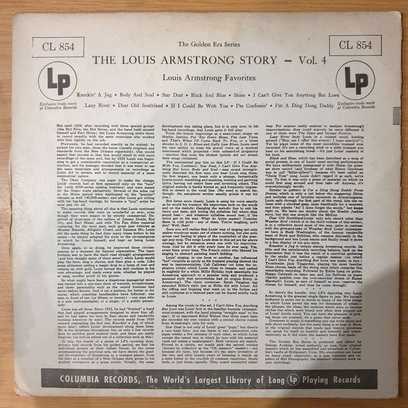 Louis Armstrong  Louis Armstrong Favorites Volume 4 - Vinyl LP Record - Very-Good+ Quality (VG...