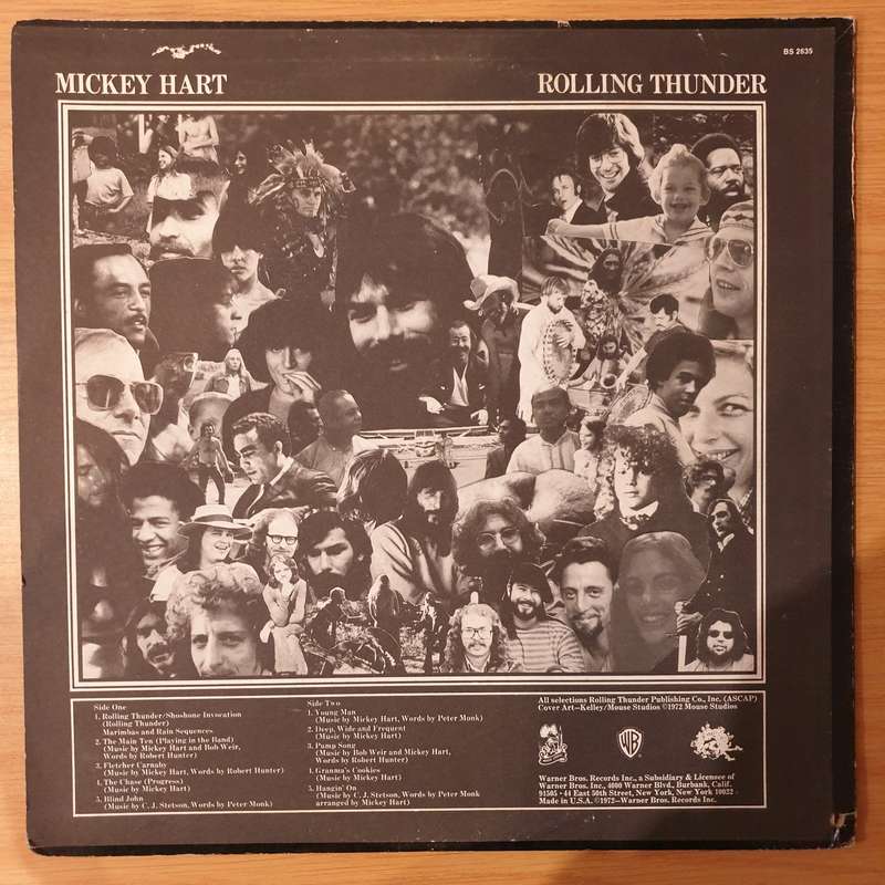 Mickey Hart  Rolling Thunder - Vinyl LP Record - Very-Good+ Quality (VG+)