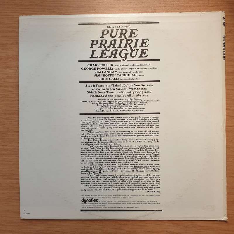 Pure Prairie League  Pure Prairie League - Vinyl LP Record - Very-Good+ Quality (VG+) (verygoo...