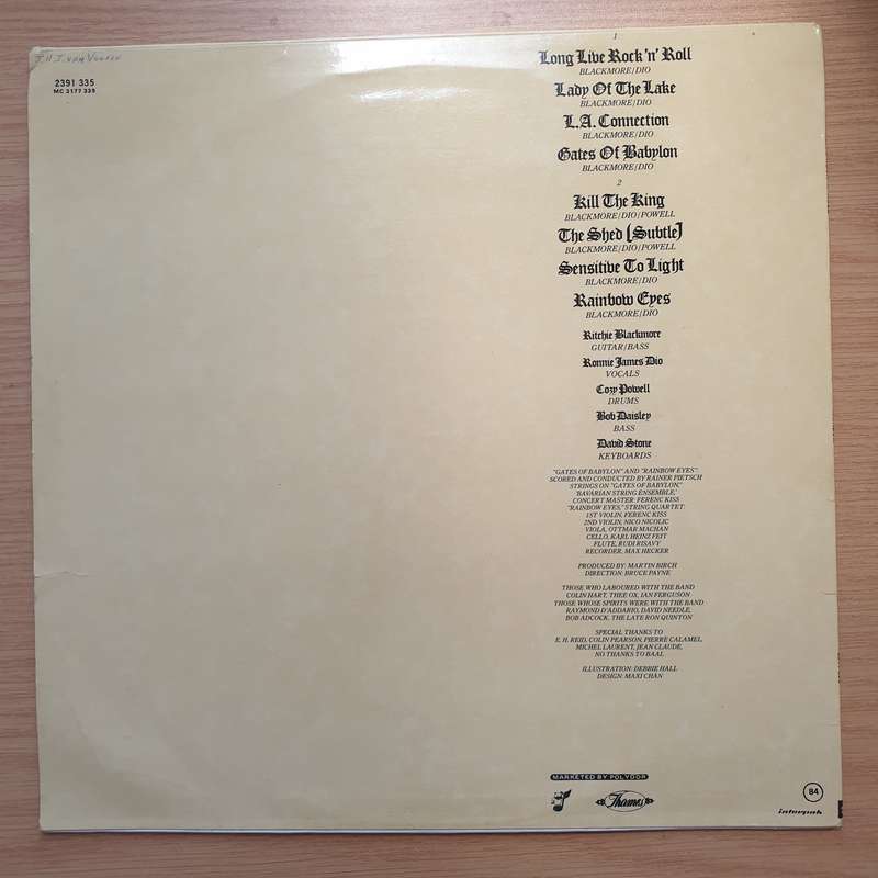 Rainbow  Long Live Rock 'N' Roll - Vinyl LP Record - Very-Good+ Quality (VG+) (verygoodplus)