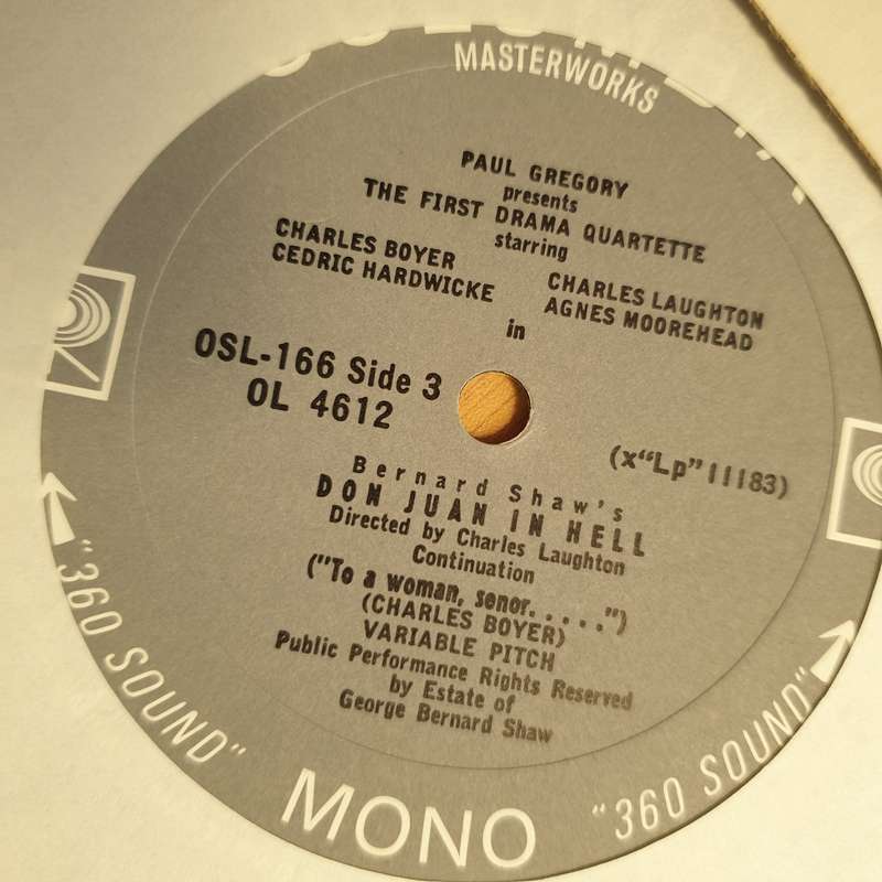 Paul Gregory Presents The First Drama Quartette  Don Juan In Hell - Vinyl LP Record - Very-Goo...