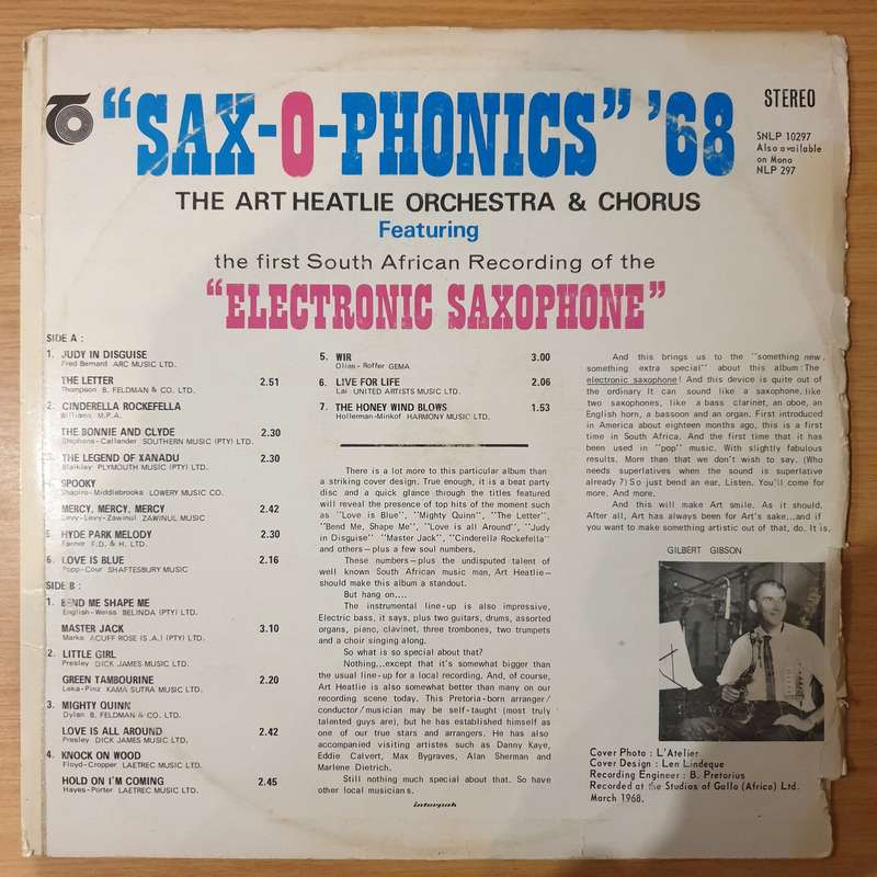 The Art Heatlie Orchestra & Chorus  Sax-o-phonics 68 - Vinyl LP Record - Very-Good+ Quality (V...