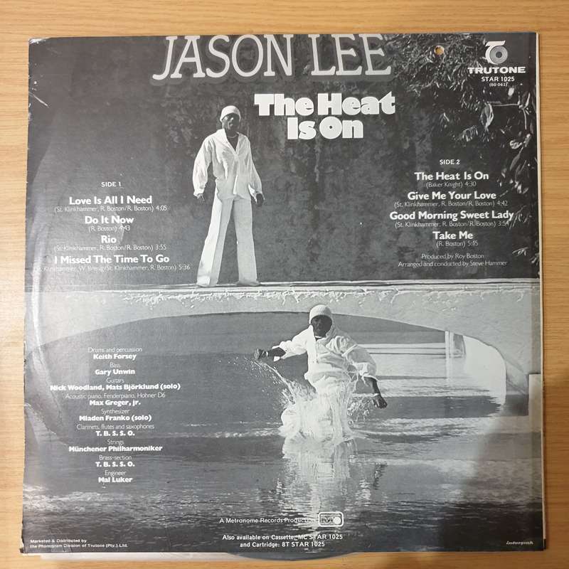 Jason Lee  The Heat Is On - Vinyl LP Record - Very-Good+ Quality (VG+) (verygoodplus)
