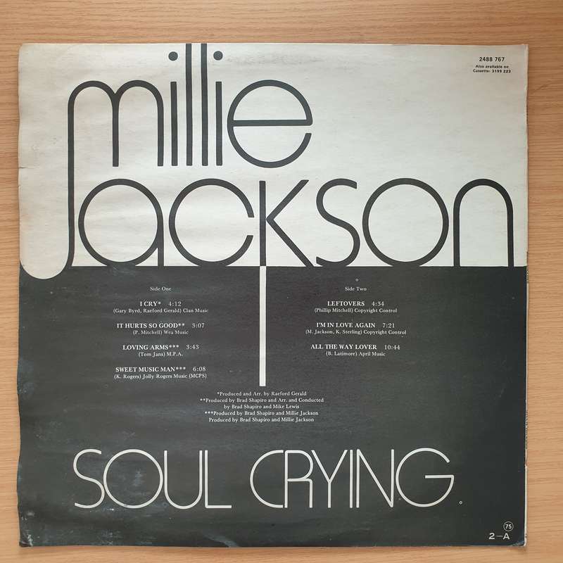 Millie Jackson  Soul Crying - Vinyl LP Record - Very-Good+ Quality (VG+) (verygoodplus)