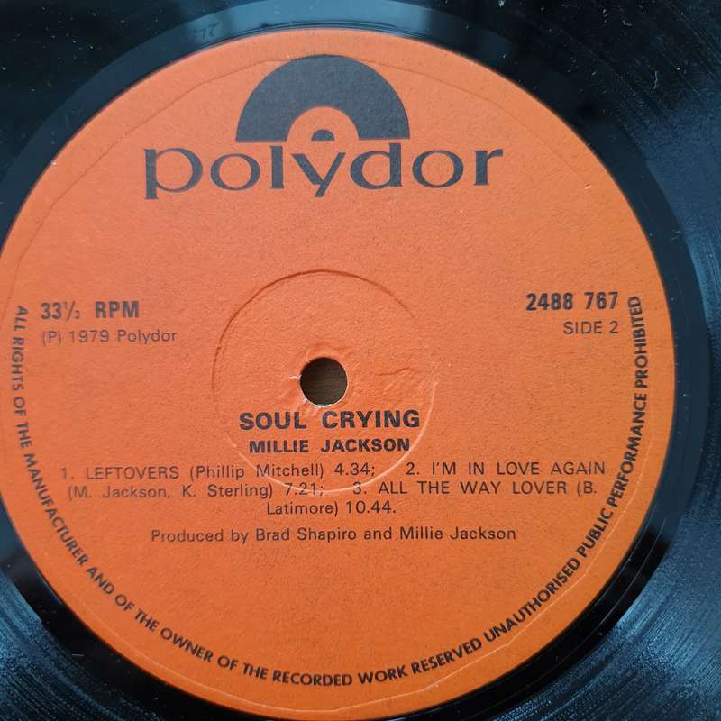 Millie Jackson  Soul Crying - Vinyl LP Record - Very-Good+ Quality (VG+) (verygoodplus)