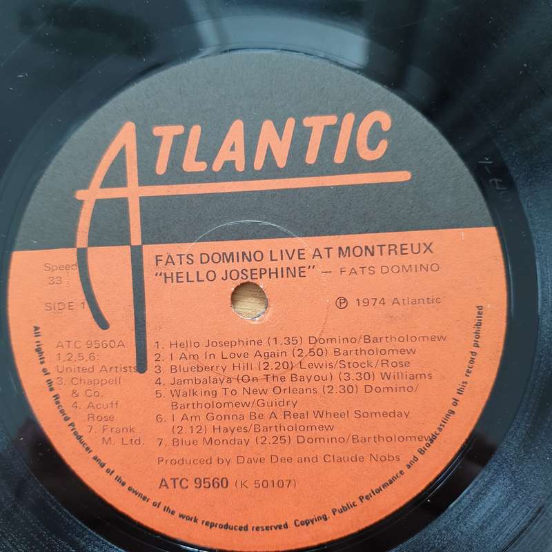 Fats Domino  Live At Montreux 'Hello Josephine' - Vinyl LP Record - Very-Good+ Quality (VG+) (...