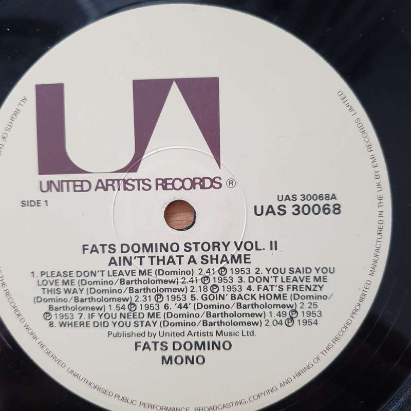 Fats Domino  Ain't That a Shame - Vinyl LP Record - Very-Good+ Quality (VG+) (verygoodplus)