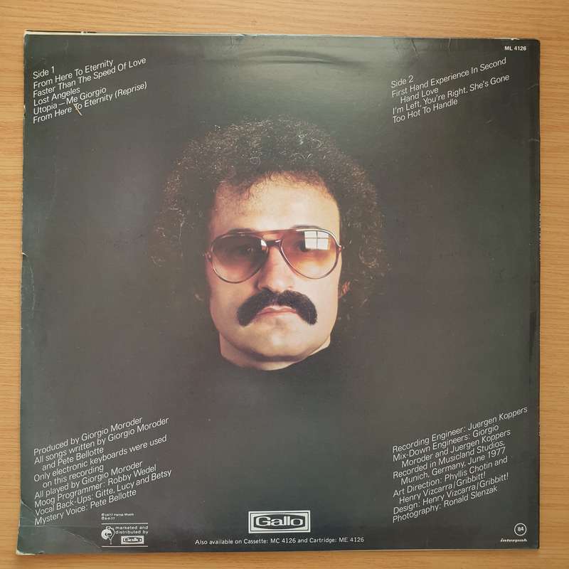 Giorgio  From Here To Eternity - Vinyl LP Record - Very-Good+ Quality (VG+) (verygoodplus)