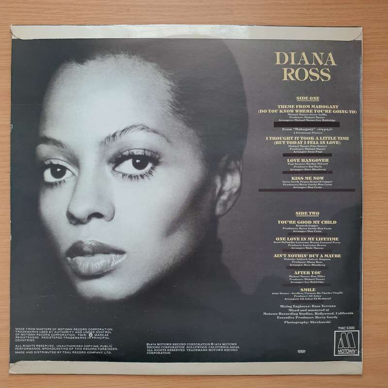 Diana Ross - Diana Ross -  Theme From Mahogany - Vinyl LP Record - Very-Good+ Quality (VG+) (very...