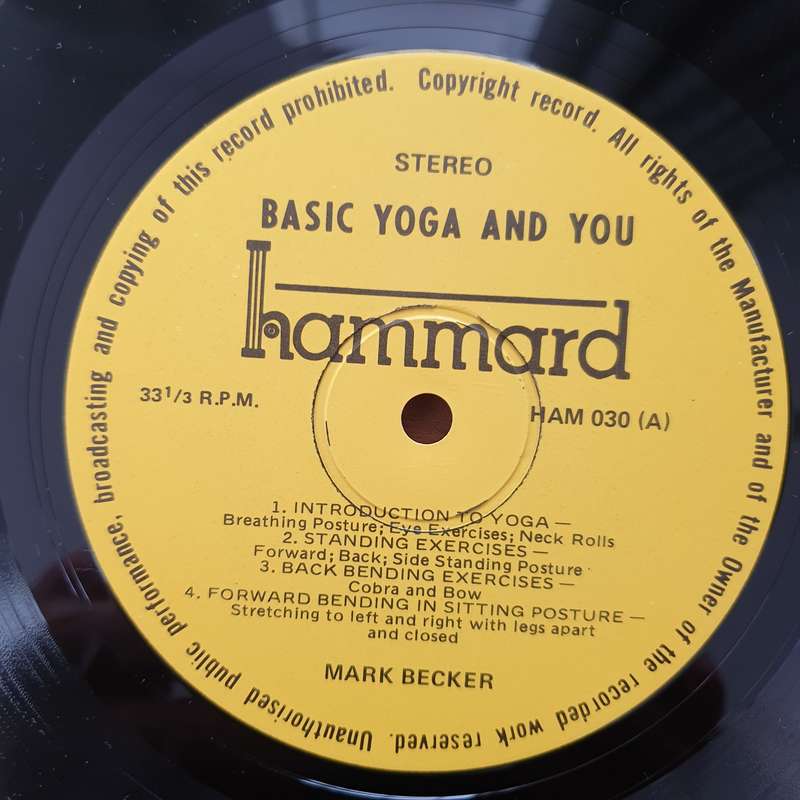 Mark Becker  Basic Yoga And You with Booklet - Vocal Instruction to Indian Music  Vinyl LP ...