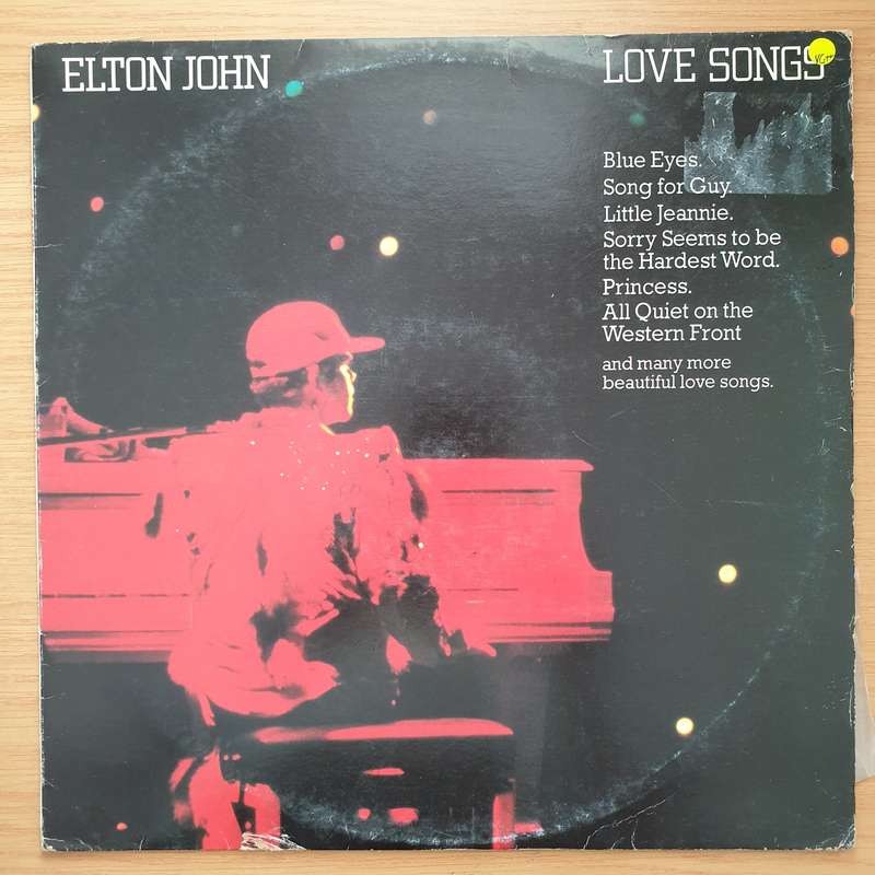 Elton John  Love Songs  Vinyl LP Record - Very-Good+ Quality (VG+) (verygoodplus)