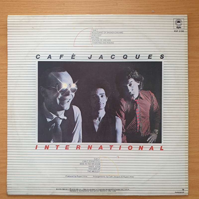 Café Jacques  Café Jacques International  Vinyl LP Record - Very-Good+ Quality (VG+) (ver...