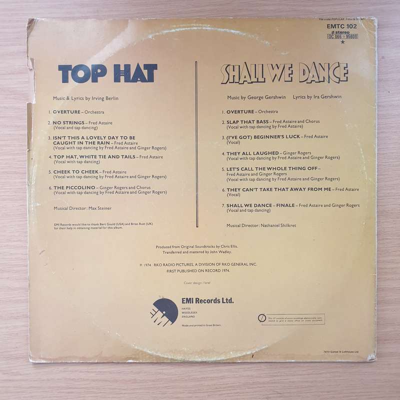 Fred Astaire & Ginger Rogers  Top Hat / Shall We Dance - Original Soundtracks  Vinyl LP Rec...