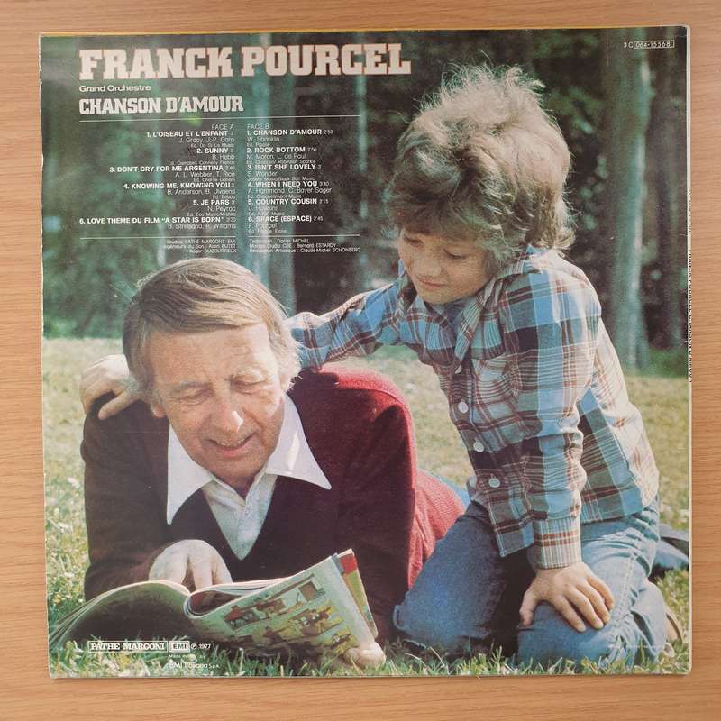 Franck Pourcel - Grand Orchestre- Chanson D'Amour -   Vinyl LP Record - Very-Good+ Quality (VG+)