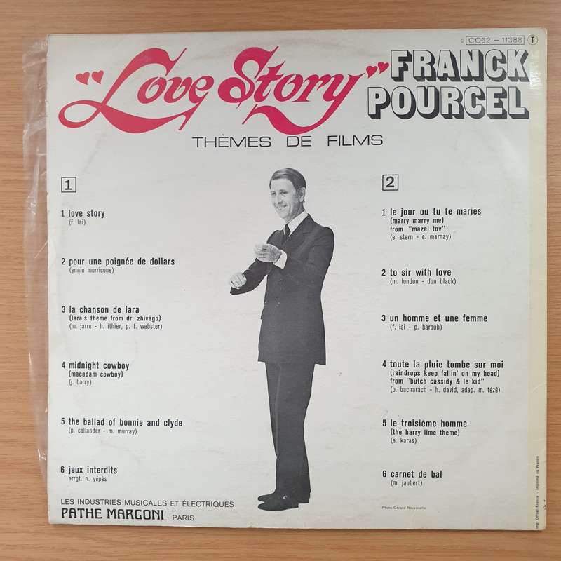 Franck Pourcel -  Love Story - Vinyl LP Record - Very-Good+ Quality (VG+)