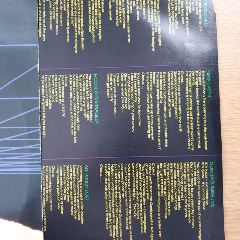Johnny Clegg  Third World Child (with Lyrics) -  Vinyl LP Record - Very-Good+ Quality (VG+)