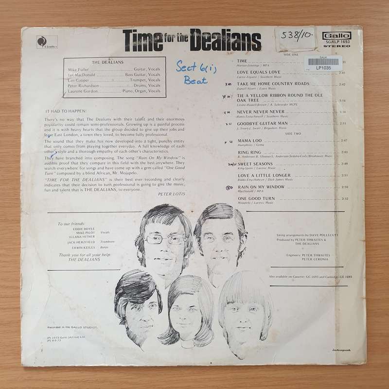 The Dealians  Time For The Dealians -  Vinyl LP Record - Very-Good+ Quality (VG+)