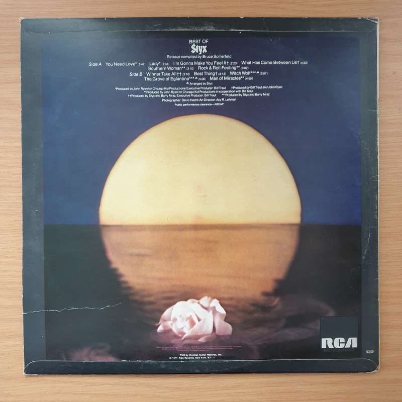 Styx  Best Of Styx -  Vinyl LP Record - Very-Good+ Quality (VG+)