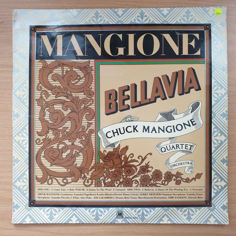 Chuck Mangione  Bellavia -  Vinyl LP Record - Very-Good+ Quality (VG+)